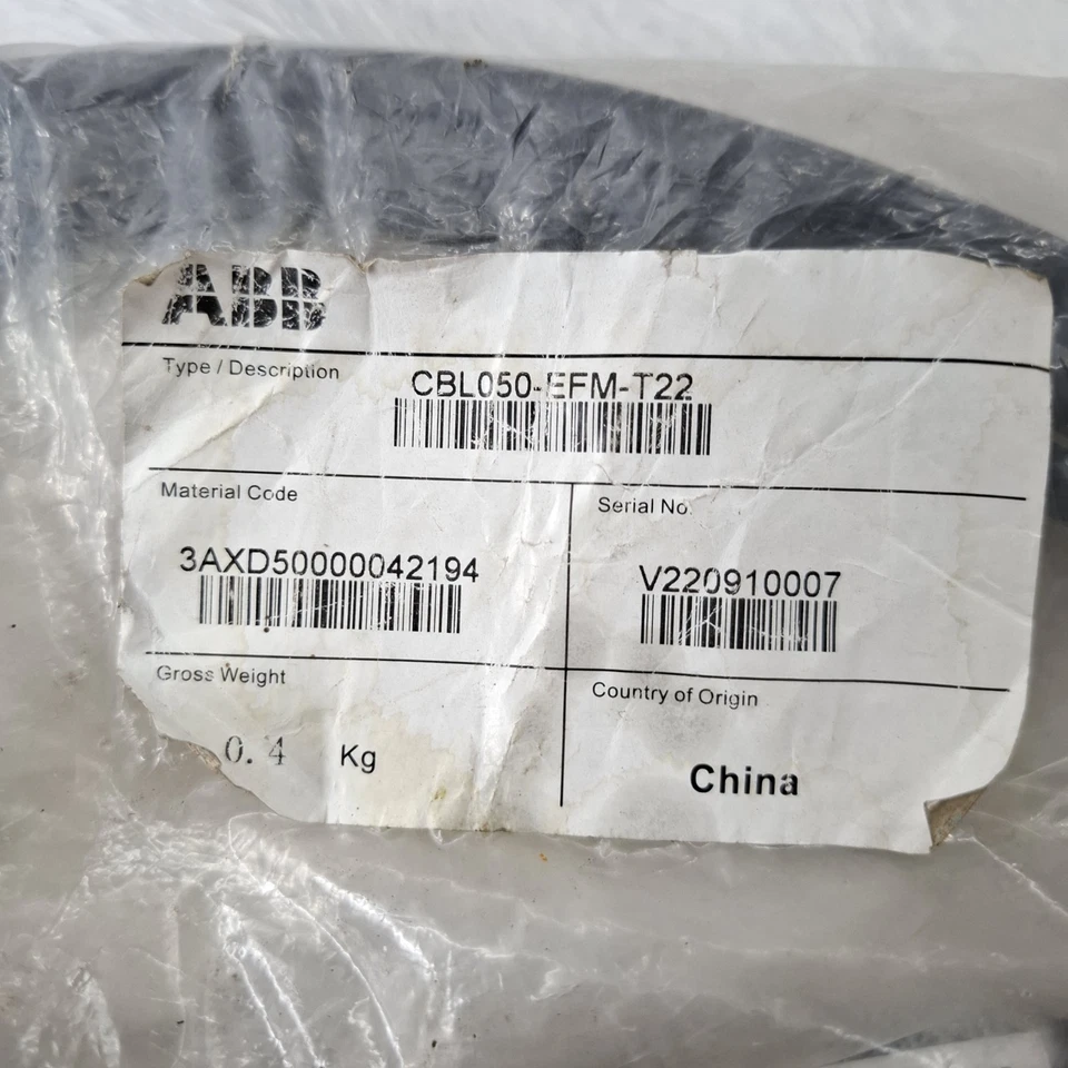 ABB CBL050-EFM-T22 eSM Encoder Feedback Cable 5m 3AXD50000042194